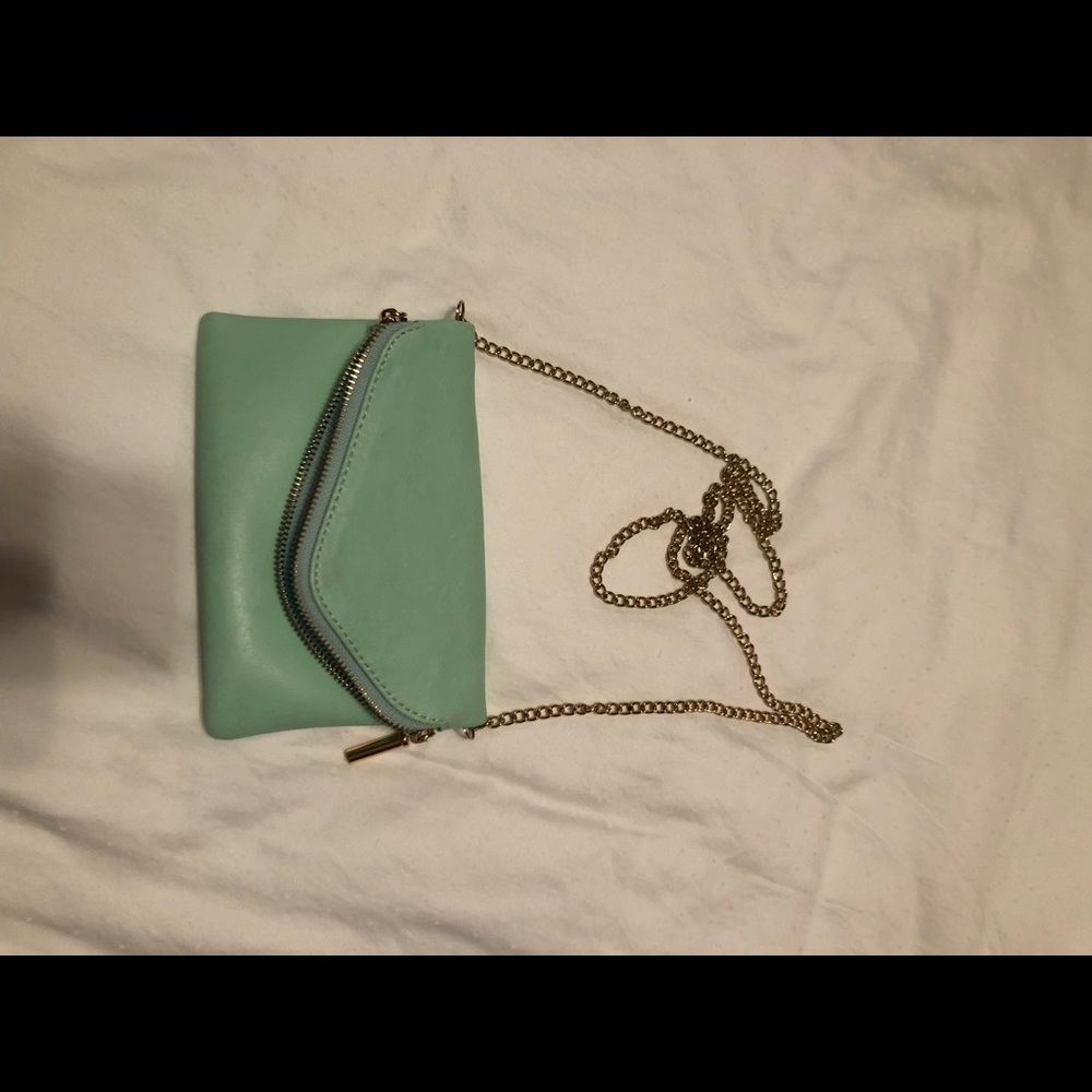 Small teal/jungle green purse